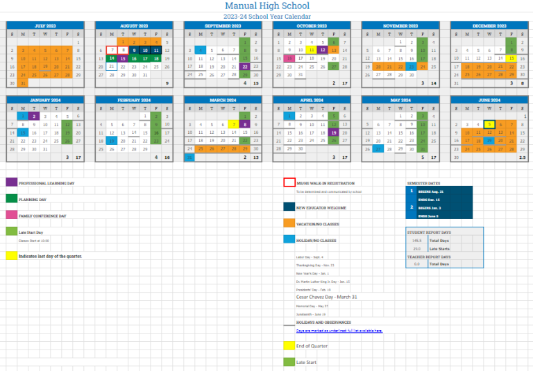 Manual High School » Manual 2023-24 Calendar